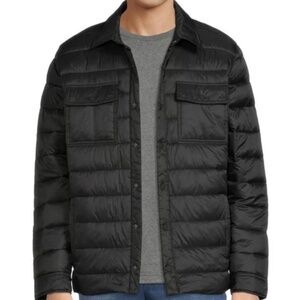 NWOT - George - Black Puffer Shirt Jacket - Men’s Size Small - Shacket